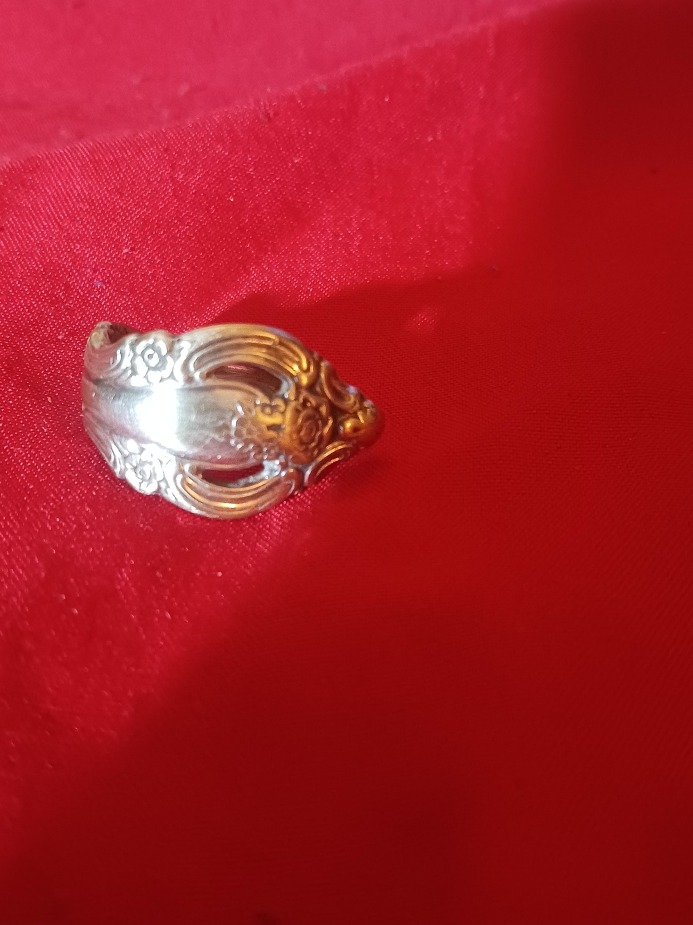 Silver Floral Spoon Ring - Women Jewelry
